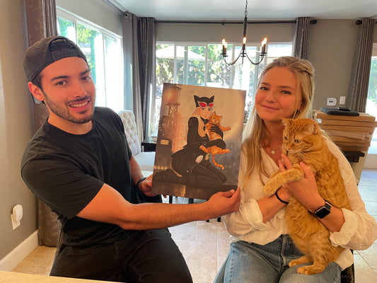 Cat Lady Custom Portrait