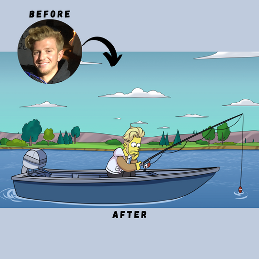Custom Yellow Cartoon Portrait